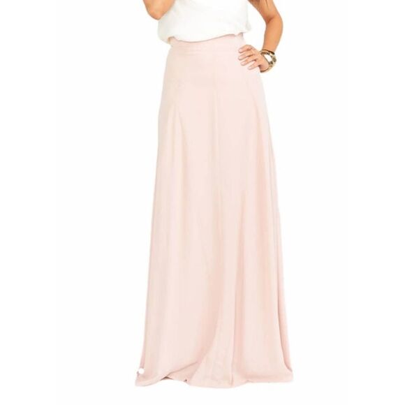 Show Me Your Mumu SMYM Princess Di Maxi Ballgown Skirt Dusty Blush Medium - Picture 1 of 14